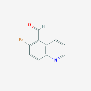 molecular formula C10H6BrNO B12951492 6-Bromoquinoline-5-carbaldehyde 