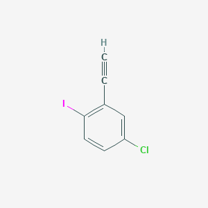 molecular formula C8H4ClI B12951499 4-Chloro-2-ethynyl-1-iodobenzene 