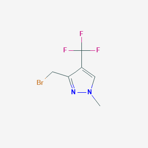 molecular formula C6H6BrF3N2 B12951508 3-(Bromomethyl)-1-methyl-4-(trifluoromethyl)-1H-pyrazole 