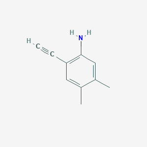 molecular formula C10H11N B12951516 2-Ethynyl-4,5-dimethylaniline 