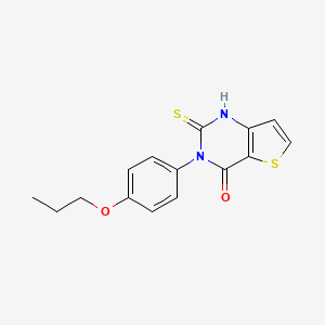 Thieno[3,2-d]pyrimidin-4(1H)-one, 2,3-dihydro-3-(4-propoxyphenyl)-2-thioxo-