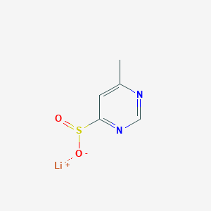 molecular formula C5H5LiN2O2S B12951555 Lithium 6-methylpyrimidine-4-sulfinate 