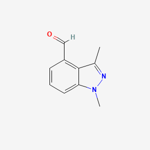 molecular formula C10H10N2O B12951558 1,3-Dimethyl-1H-indazole-4-carbaldehyde 