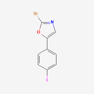 molecular formula C9H5BrINO B12951562 2-Bromo-5-(4-iodophenyl)oxazole 