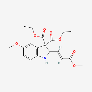 diethyl (E)-5-methoxy-2-(3-methoxy-3-oxoprop-1-en-1-yl)indoline-3,3-dicarboxylate