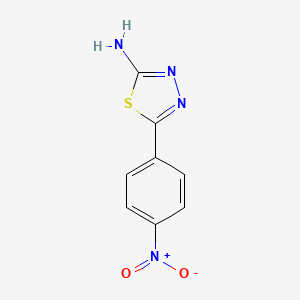 molecular formula C8H6N4O2S B1295160 5-(4-Nitrophenyl)-1,3,4-thiadiazol-2-amine CAS No. 833-63-6