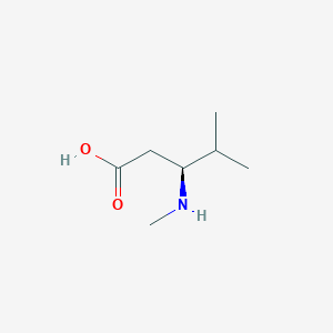 molecular formula C7H15NO2 B12951631 (S)-4-Methyl-3-(methylamino)pentanoic acid 