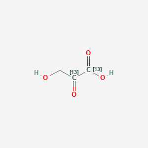 molecular formula C3H4O4 B12951663 3-hydroxy-2-oxo(1,2-13C2)propanoic acid 