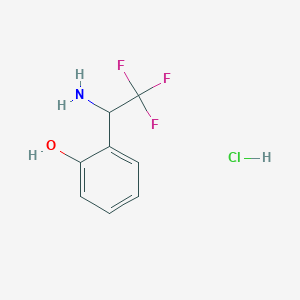 molecular formula C8H9ClF3NO B12951697 2-(1-Amino-2,2,2-trifluoroethyl)phenol hydrochloride 