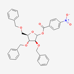 molecular formula C33H31NO8 B1295170 2,3,5-Tri-O-benzyl-1-O-(4-nitrobenzoyl)-D-arabinofuranose CAS No. 52522-49-3