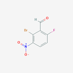 2-Bromo-6-fluoro-3-nitrobenzaldehyde