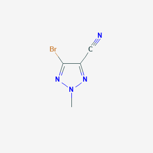 molecular formula C4H3BrN4 B12951715 5-Bromo-2-methyl-2H-1,2,3-triazole-4-carbonitrile 