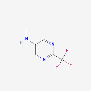 molecular formula C6H6F3N3 B12951727 N-methyl-2-(trifluoromethyl)pyrimidin-5-amine 