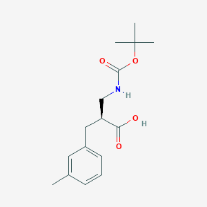 molecular formula C16H23NO4 B12951738 (S)-3-((tert-Butoxycarbonyl)amino)-2-(3-methylbenzyl)propanoic acid 