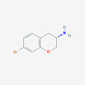 molecular formula C9H10BrNO B12951764 (S)-7-Bromochroman-3-amine 