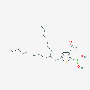 molecular formula C21H37BO3S B12951783 (3-Formyl-5-(2-hexyldecyl)thiophen-2-yl)boronic acid 