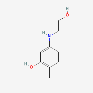 molecular formula C9H13NO2 B1295181 5-((2-Hydroxyethyl)amino)-2-methylphenol CAS No. 55302-96-0