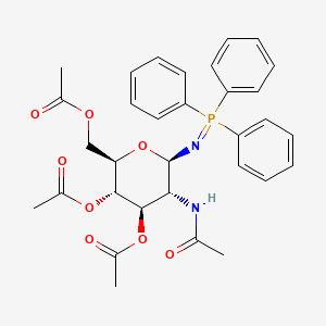 [(2R,3S,4R,5R,6R)-5-acetamido-3,4-diacetyloxy-6-[(triphenyl-lambda5-phosphanylidene)amino]oxan-2-yl]methyl acetate