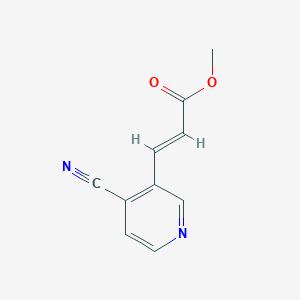 molecular formula C10H8N2O2 B12951863 Methyl (e)-3-(4-cyano-3-pyridyl)prop-2-enoate 