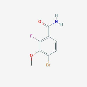 molecular formula C8H7BrFNO2 B12951865 4-Bromo-2-fluoro-3-methoxybenzamide 