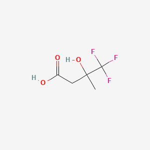molecular formula C5H7F3O3 B1295187 4,4,4-Trifluoro-3-hydroxy-3-methylbutanoic acid CAS No. 338-03-4