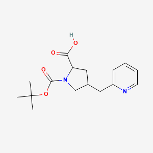 1-(tert-Butoxycarbonyl)-4-(pyridin-2-ylmethyl)pyrrolidine-2-carboxylic acid