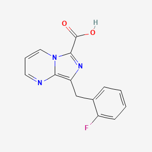 molecular formula C14H10FN3O2 B12951892 8-(2-Fluorobenzyl)imidazo[1,5-a]pyrimidine-6-carboxylic acid 