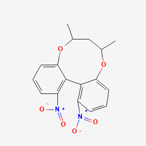 molecular formula C17H16N2O6 B12951901 (6R,8R,13aS)-7,8-Dihydro-6,8-dimethyl-1,13-dinitro-6H-dibenzo[f,h][1,5]dioxonin 