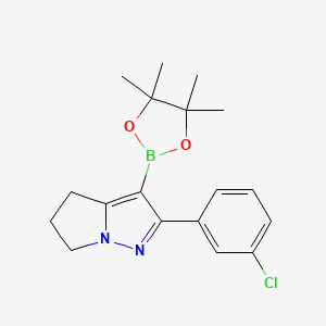 2-(3-Chlorophenyl)-3-(4,4,5,5-tetramethyl-1,3,2-dioxaborolan-2-yl)-5,6-dihydro-4H-pyrrolo[1,2-b]pyrazole