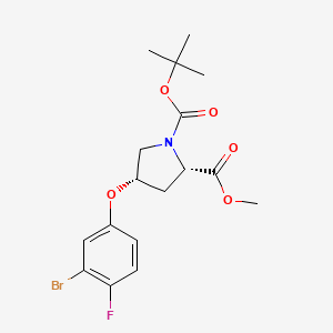 1-(tert-Butyl) 2-methyl (2S,4S)-4-(3-bromo-4-fluorophenoxy)pyrrolidine-1,2-dicarboxylate