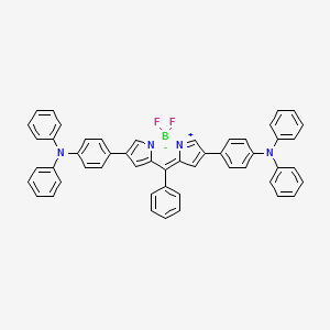 4-[2,2-difluoro-8-phenyl-11-[4-(N-phenylanilino)phenyl]-1-aza-3-azonia-2-boranuidatricyclo[7.3.0.03,7]dodeca-3,5,7,9,11-pentaen-5-yl]-N,N-diphenylaniline