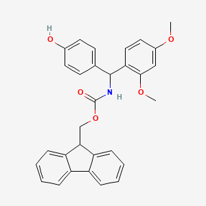 molecular formula C30H27NO5 B12951942 (9H-Fluoren-9-yl)methyl ((2,4-dimethoxyphenyl)(4-hydroxyphenyl)methyl)carbamate 