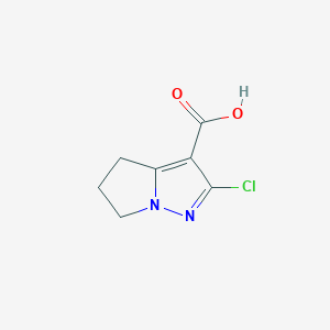 molecular formula C7H7ClN2O2 B12951946 2-Chloro-5,6-dihydro-4H-pyrrolo[1,2-b]pyrazole-3-carboxylic acid 