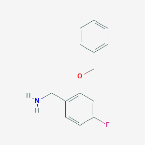 molecular formula C14H14FNO B12952030 (2-(Benzyloxy)-4-fluorophenyl)methanamine 