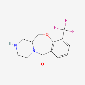 6H-Pyrazino[2,1-c][1,4]benzoxazepin-6-one, 1,2,3,4,12,12a-hexahydro-10-(trifluoromethyl)-