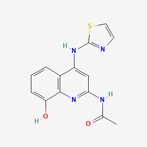 N-(8-Hydroxy-4-(thiazol-2-ylamino)quinolin-2-yl)acetamide