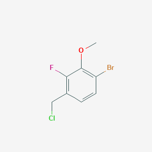 molecular formula C8H7BrClFO B12952092 1-Bromo-4-(chloromethyl)-3-fluoro-2-methoxybenzene 