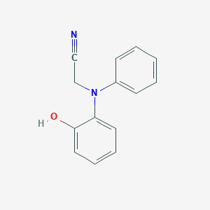 molecular formula C14H12N2O B12952117 2-(N-(2-hydroxyphenyl)anilino)acetonitrile 