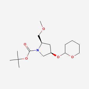 tert-Butyl (2R,4R)-2-(methoxymethyl)-4-((tetrahydro-2H-pyran-2-yl)oxy)pyrrolidine-1-carboxylate