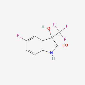 molecular formula C9H5F4NO2 B12952180 5-Fluoro-3-hydroxy-3-(trifluoromethyl)indolin-2-one 