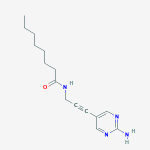 molecular formula C15H22N4O B12952188 N-(3-(2-Aminopyrimidin-5-yl)prop-2-yn-1-yl)octanamide 