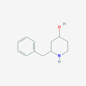 molecular formula C12H17NO B12952199 2-Benzylpiperidin-4-ol 