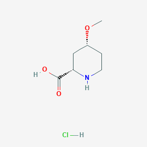 molecular formula C7H14ClNO3 B12952254 cis-4-Methoxypiperidine-2-carboxylic acid hydrochloride 