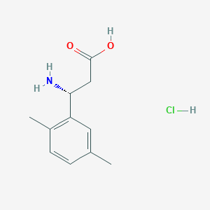 molecular formula C11H16ClNO2 B12952268 (R)-3-Amino-3-(2,5-dimethylphenyl)propanoic acid hydrochloride 