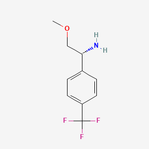 molecular formula C10H12F3NO B12952285 (R)-2-Methoxy-1-(4-(trifluoromethyl)phenyl)ethan-1-amine 