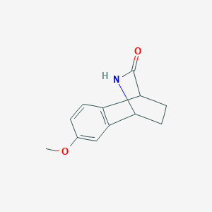 molecular formula C12H13NO2 B12952289 7-Methoxy-1,2,3,4-tetrahydro-1,4-(epiminomethano)naphthalen-9-one 