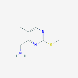 (5-Methyl-2-(methylthio)pyrimidin-4-yl)methanamine