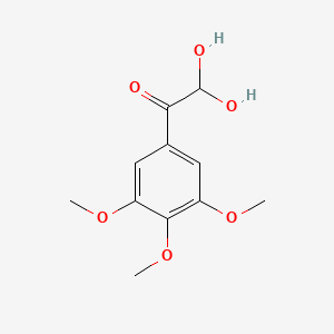 molecular formula C11H14O6 B12952306 2,2-Dihydroxy-1-(3,4,5-trimethoxyphenyl)ethanone 