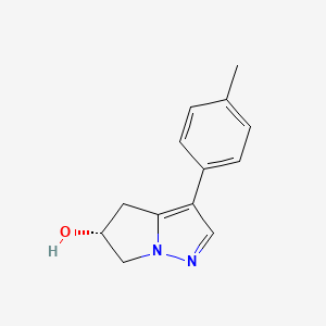 molecular formula C13H14N2O B12952312 (R)-3-(p-Tolyl)-5,6-dihydro-4H-pyrrolo[1,2-b]pyrazol-5-ol 