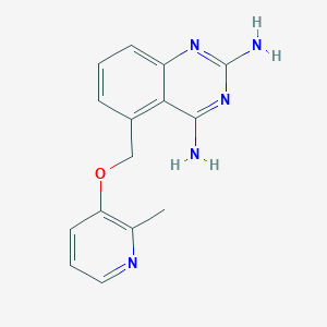 5-(((2-Methylpyridin-3-yl)oxy)methyl)quinazoline-2,4-diamine